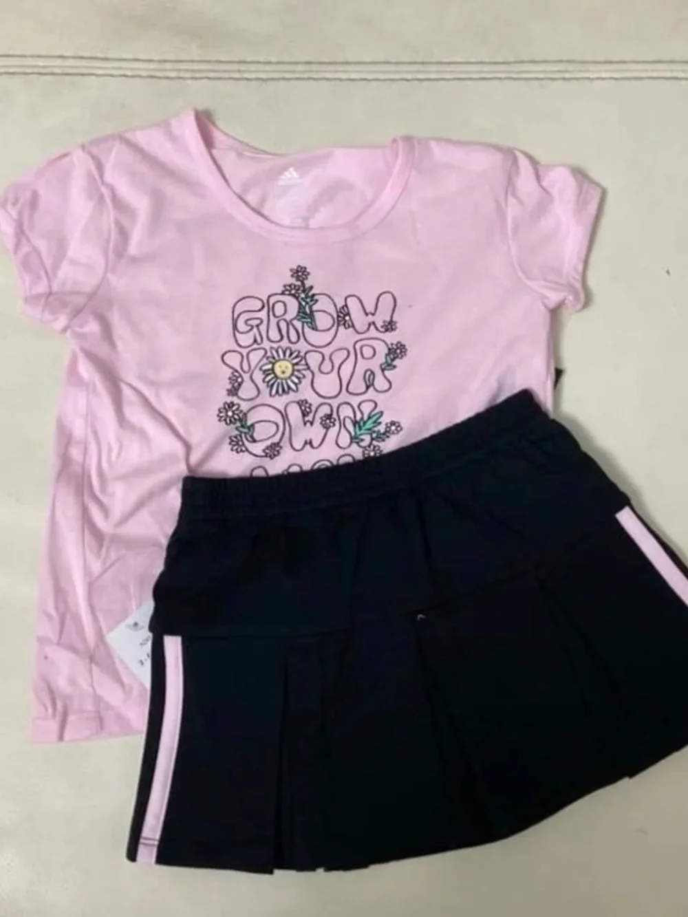 Adidas cute pink skirt top set 6234 - Picture 1 of 6